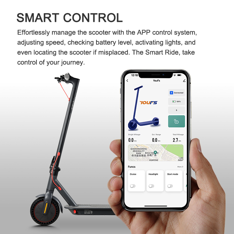 MK083 Electric Scooter - 350W Motor, 8.5" Solid Tires,7.8/10Ah, Max Speed Up to 19MPH/25MPH and 21/31Miles Long Range, E-Scooter with APP Control