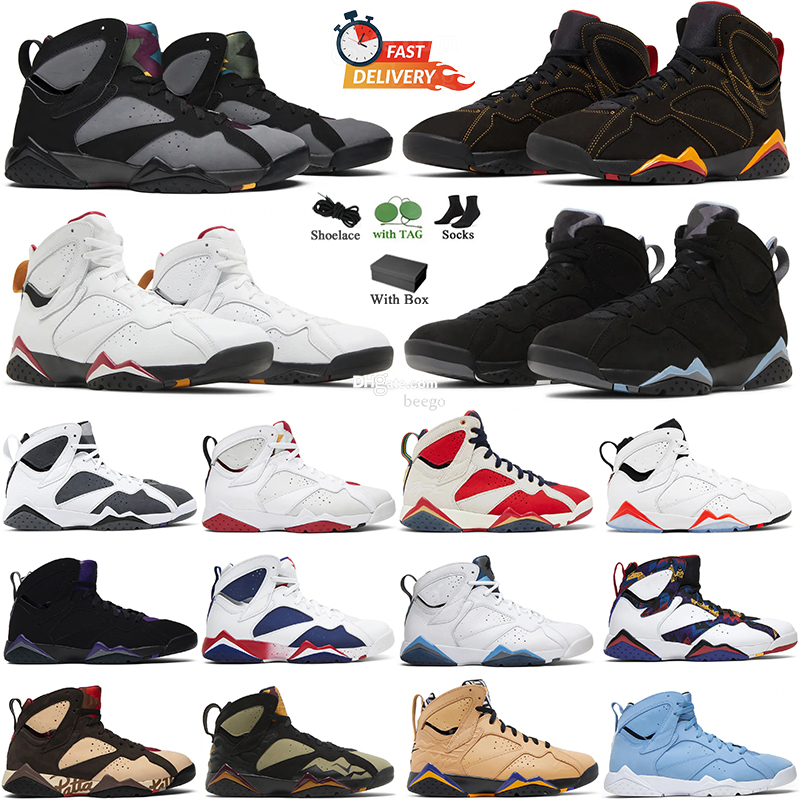 7s 7 Basketball Shoes Mens white Infrared Flint Cardinal Citrus Afrobeats Pantone Bordeaux Patta Hare Sneakers Sports Trainers 40-47