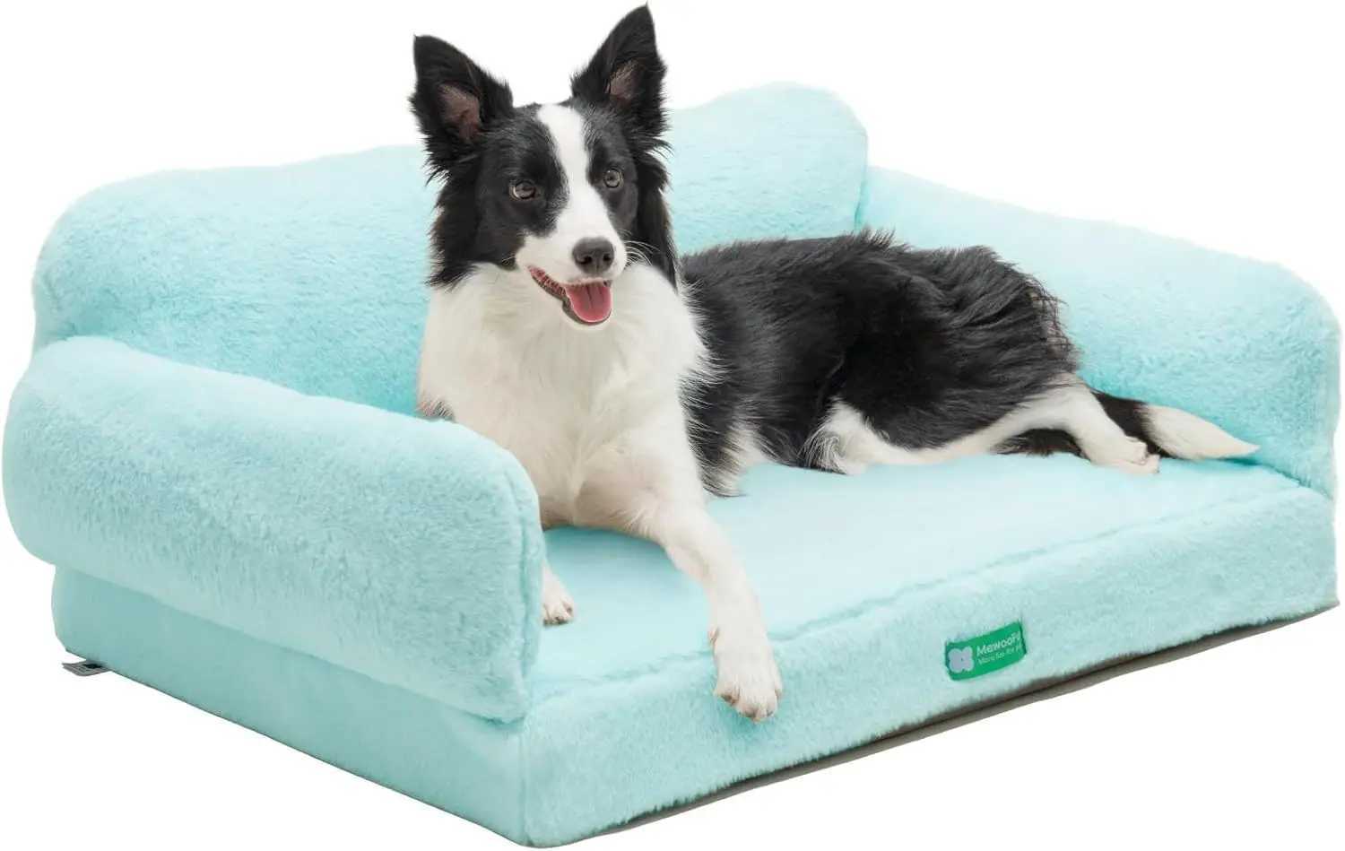 MEWOOFUN Dog Bed Sofa Egg - foam Dog Sofa with Removable Washable Cover and Non slip Bottom Big Blue X250412