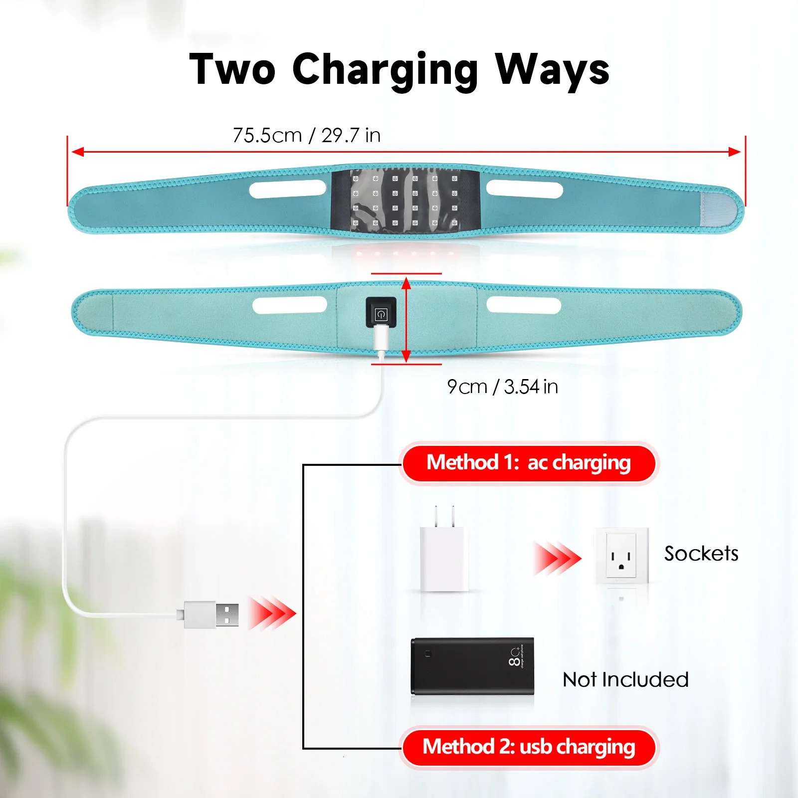 Red Light Therapy Infrared Lifting Firming Skin Chin Neck Home Use Heating Belt Pain Relief Wrap 660NM 251106
