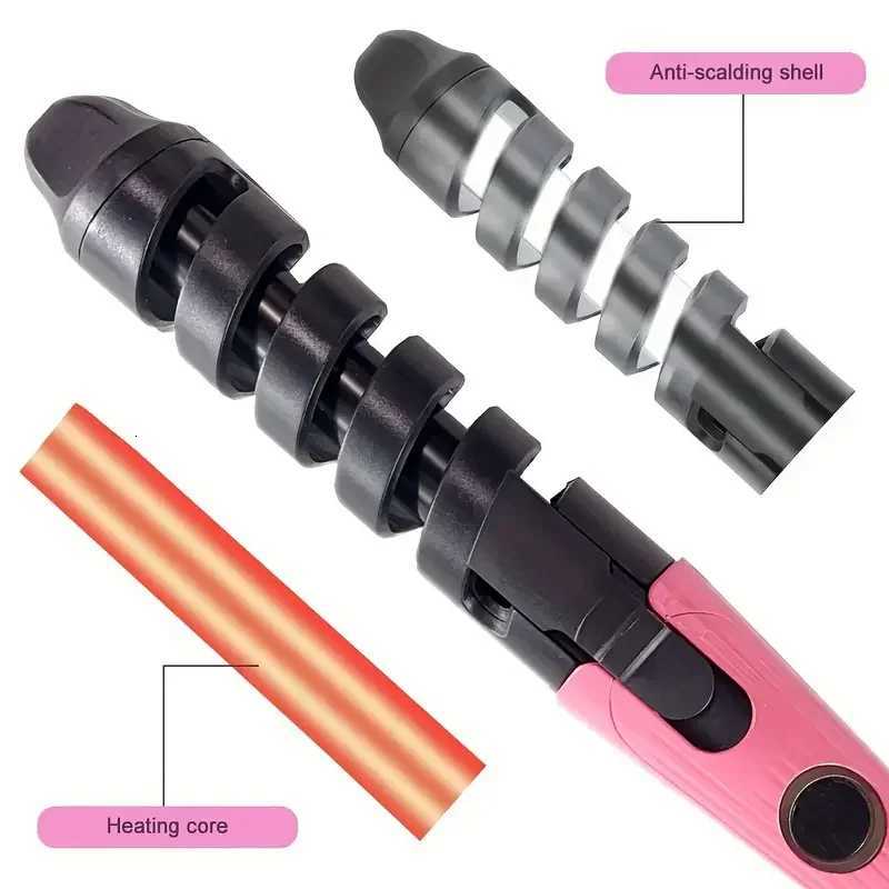 Portable Spiral Anti-scald Curling Iron Hair Curler Wand Electric Curling Iron Ladies GiftT251114