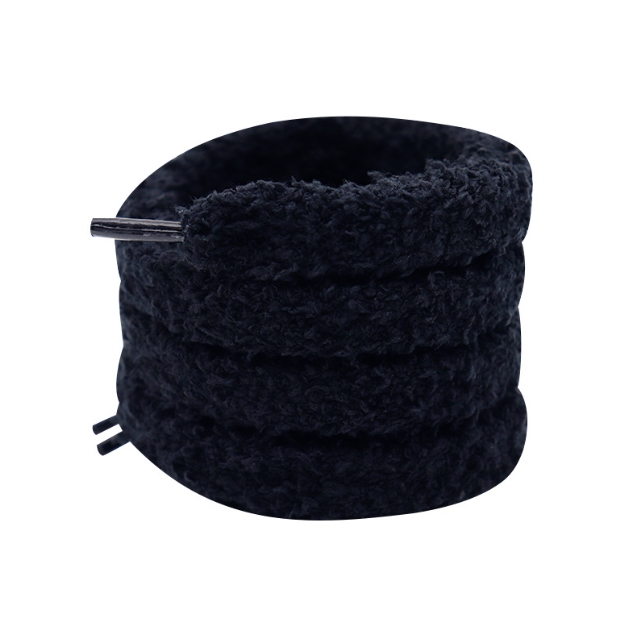 High Quality 15mm Flat Fluffy Shoelaces Fashionable Fluffy Shoe Laces for Sneakers