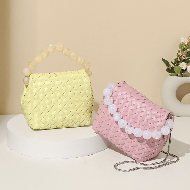 Ryuzhu Lunch Box Bag Women's Retro Fashion PU Leather Woven Bag Designer Crossbody Shoulder Handbag