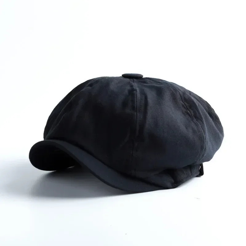 Man Vintage British Big Size Octagonal Hat Spring Summer Cotton sboy Cap Women Men Fashion Painter Berets Cap 250403