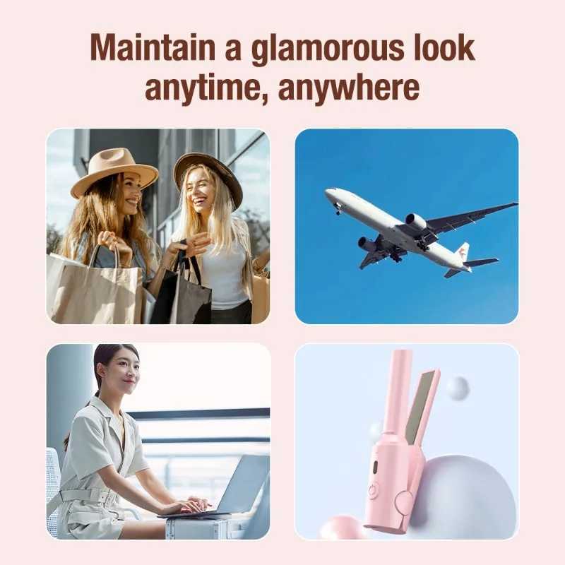 Portable Hair Straightener Mini Curling Iron Women Ceramic Straightening Styling Tools Curling and Straightened Dual-use SplintT251114