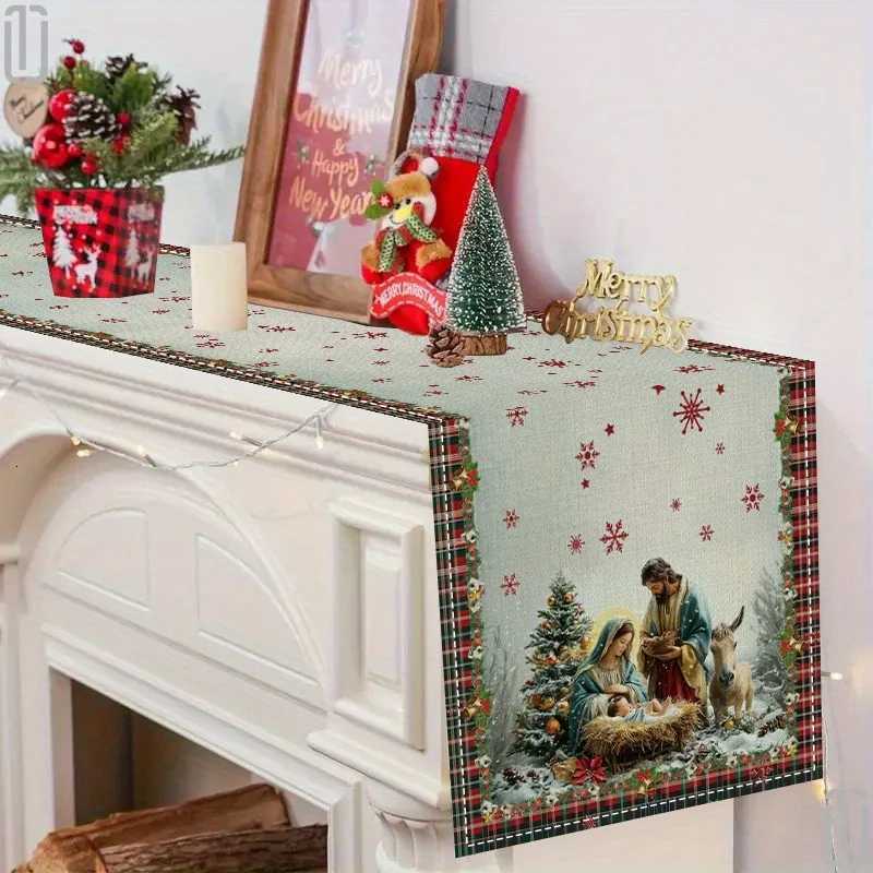 Christmas VIKAMA Christmas Religious Theme Table Flag Church Worship Family Gathering Table Decorations Christmas Party Decorations Y251113