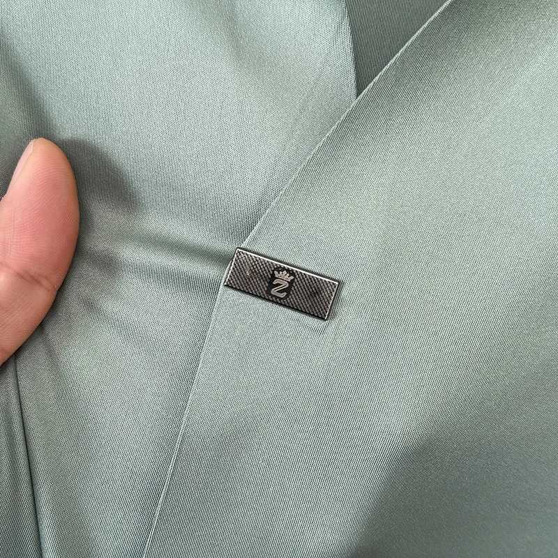 High quality summer new business hot stamping mens short sleeved long sleeved polo shirt with a stylish casual collar and luxurious cut collar W250414