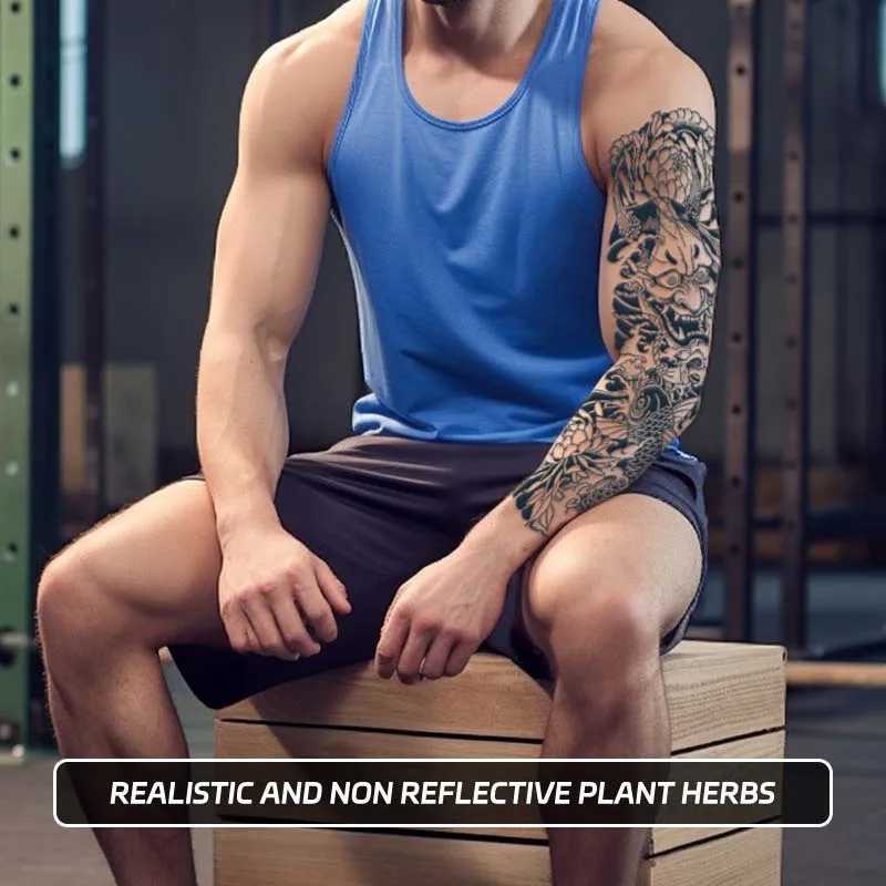 Hannya full arm waterproof temporary tattoo sticker lasting 1-2 weeks real semi permanent fake tattooXJ25414