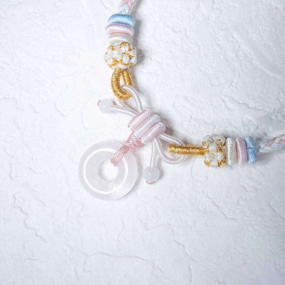 Dunhuang "Blossom Vow" Rose Quartz Cord - Delicate Pink Crystal Bracelet for Heartfelt Promises & Sweet Connections
