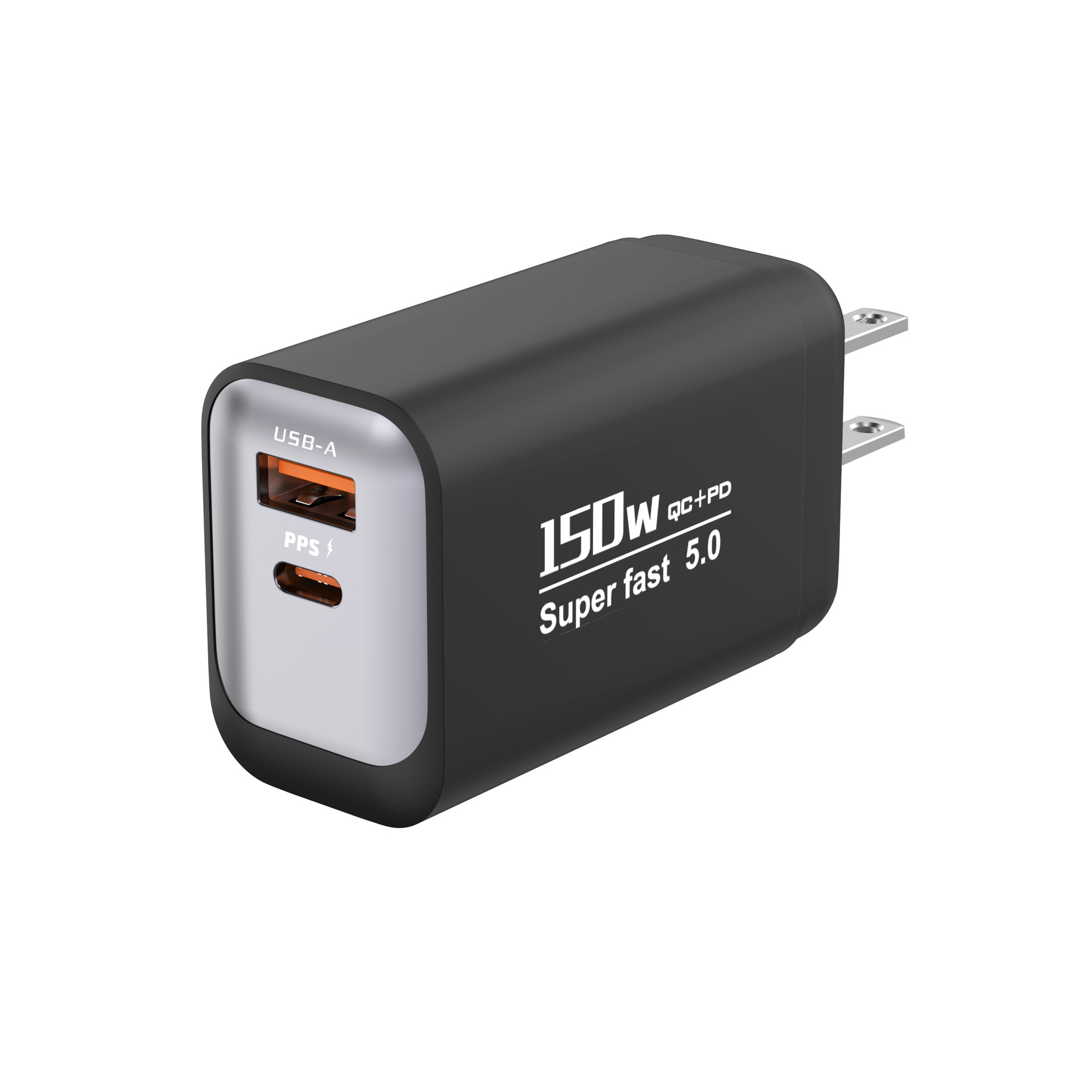 150W PD & QC3.0 Dual-Port USB Travel Charger Compatible with Small Appliances, Phones & Tablets Full-Protocol Ultra Fast Charging Power Adapter