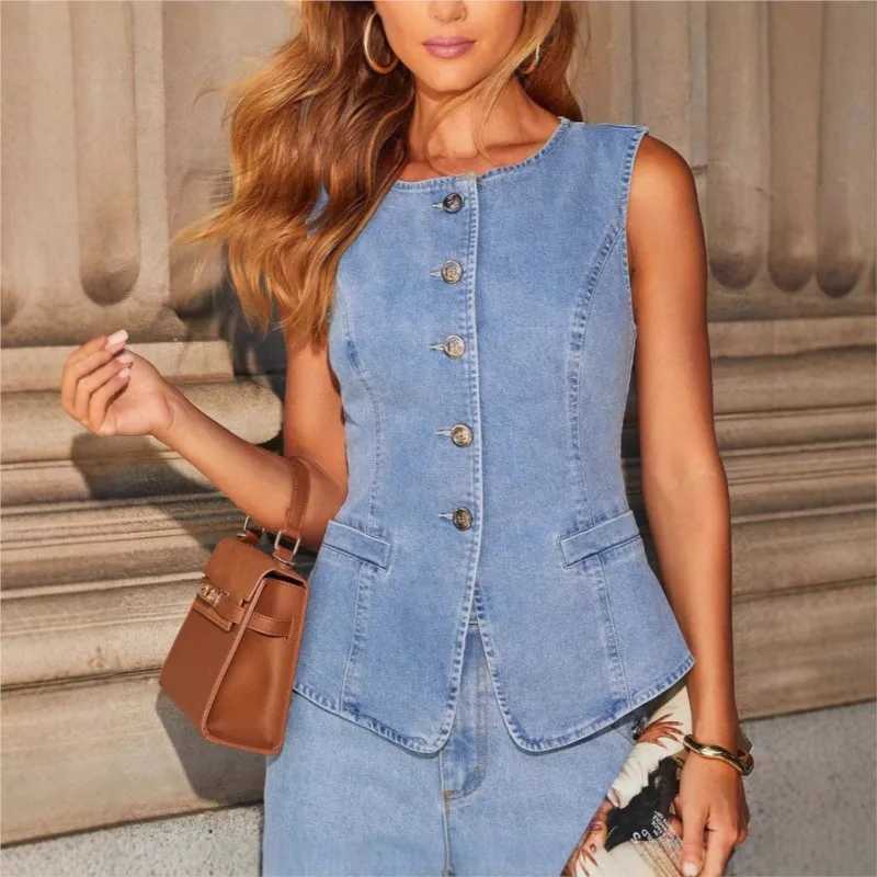 2025 Womens Pants Set Ele 2-piece Set Womens Solid Color Cowboy Set Strapless Pants Set Womens Pants SetXJ250414