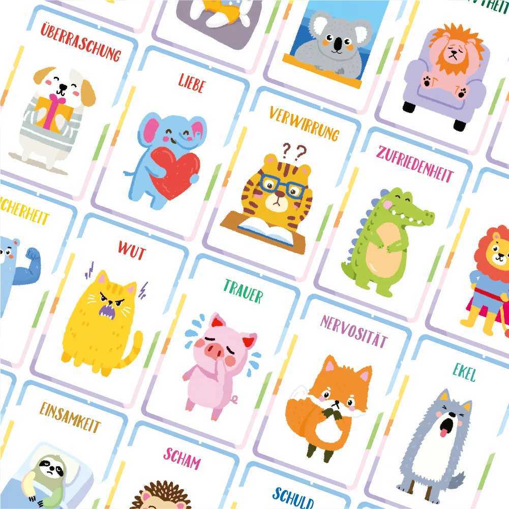 German English Card deck Emotional Monster Game Control Emotions And Funny Card Family Gathering Travel Game Fun Childrens Cards C251114