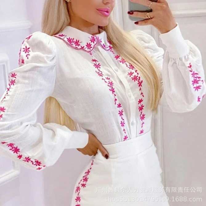 Womens spring and summer clothing includes prints buttons slim lantern Sves shirts and high waisted shortsXJ250414