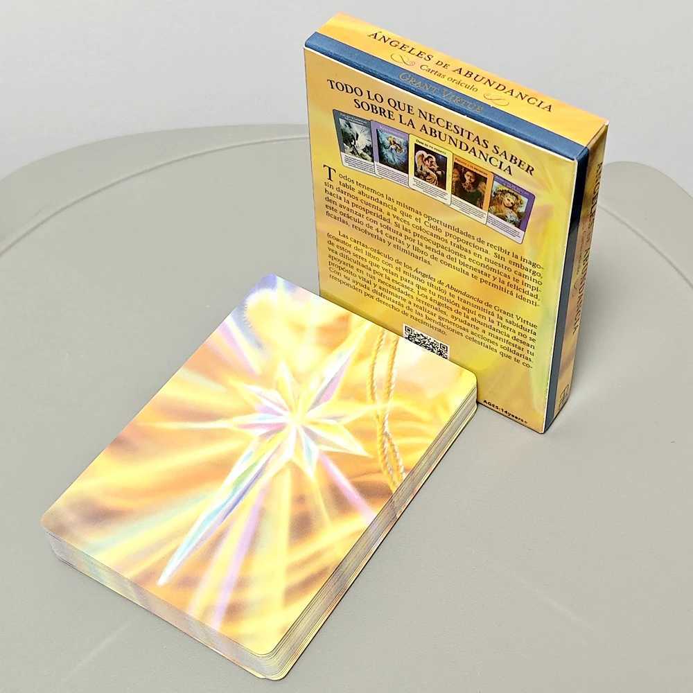 Angels of Abundance Oracle Deck Spanish Edition 10473cm 44 Pcs Oracle Cards C251114