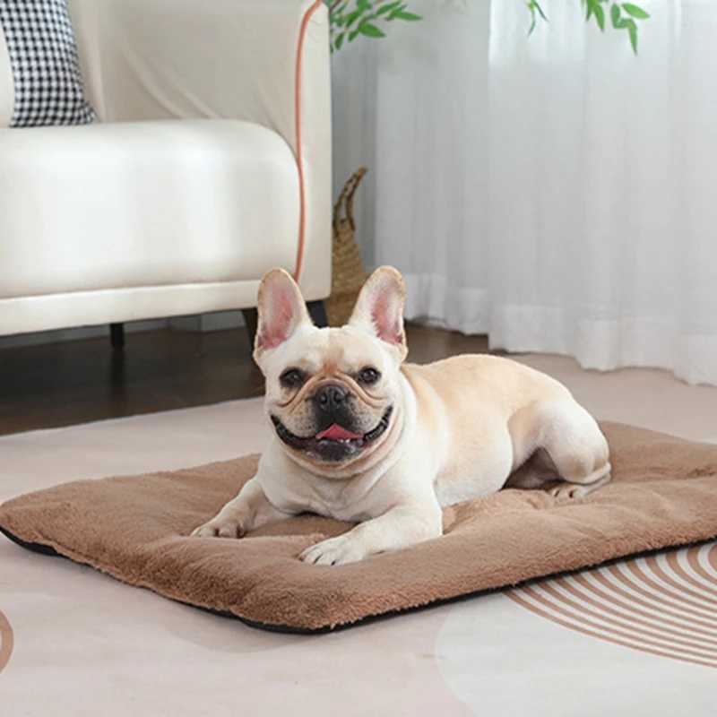 Dog bed short plush pet hot sleep pad cute pet pad for cats and dogs blanket thick sleep pad small pet supplies X250412