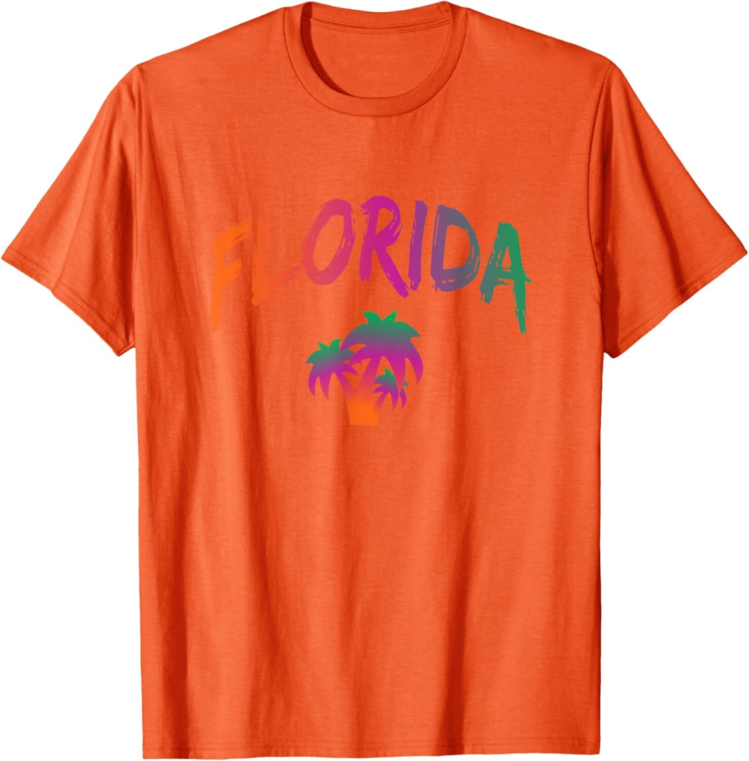 T shirt for Mens Florida - The Sunshine State - Tie Dye Text Print - Classic Graphic Tee Casual Tops Clothes Short sleeve