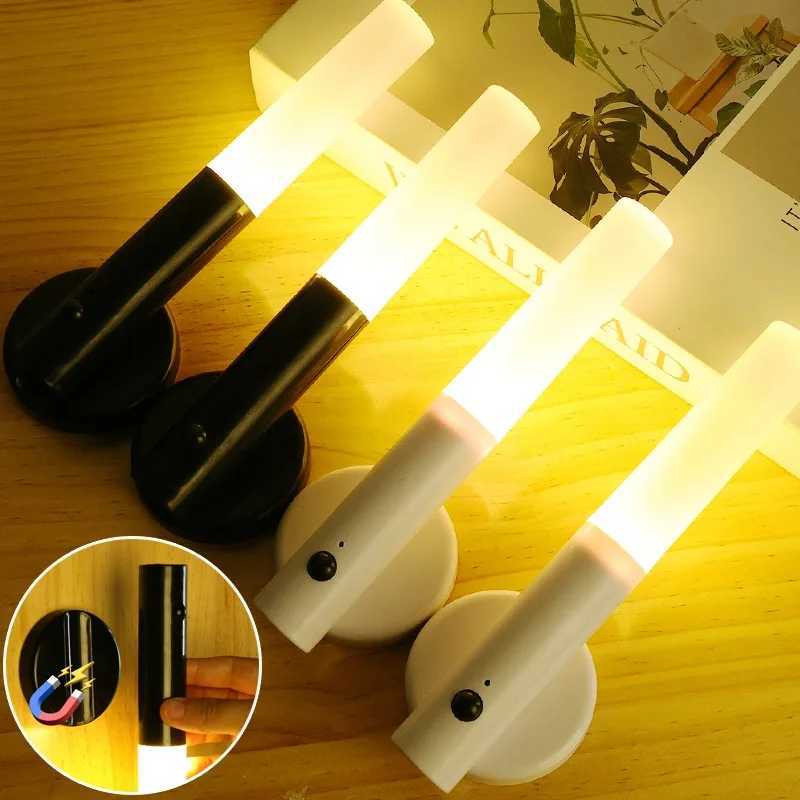 Night Light Motion Sensor Intelligent Induction Night Lamp Rechargeable Wall Mounted USB Night Lamp for Bedroom Hallway M251114