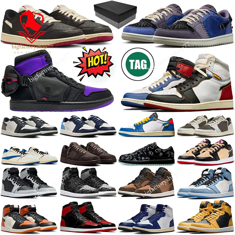 jordly1 1 J1 1s Low Travis Reverse Mocha 1s Medium Olive Basketball Shoes High OG Phantoly Black Phantoly Low OW Unc Top man 1 Low Men Women Scots Trainers Sneakers