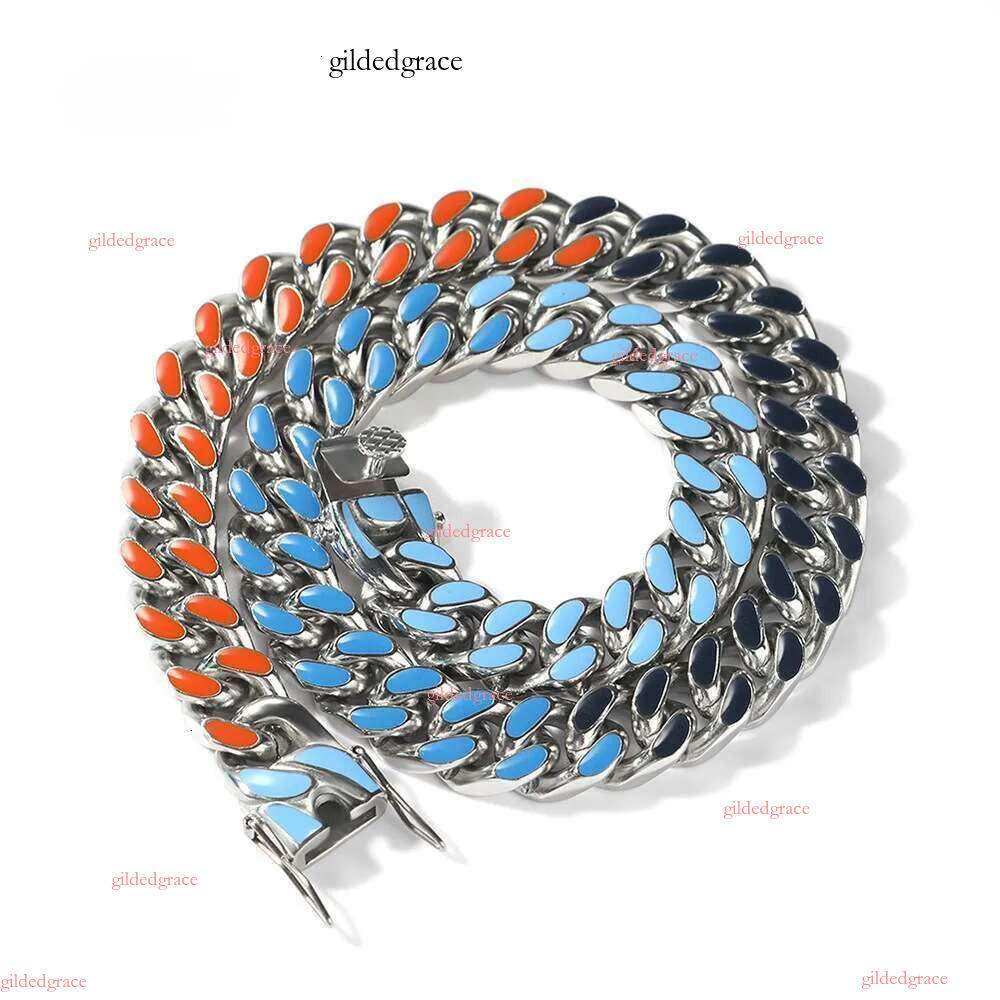 8mm/10mm/12mm/14mm/16mm Miami Cuban k Chain Stainless Steel Mens 14K Gold Chains High Polished Punk Curb Necklaces NO5