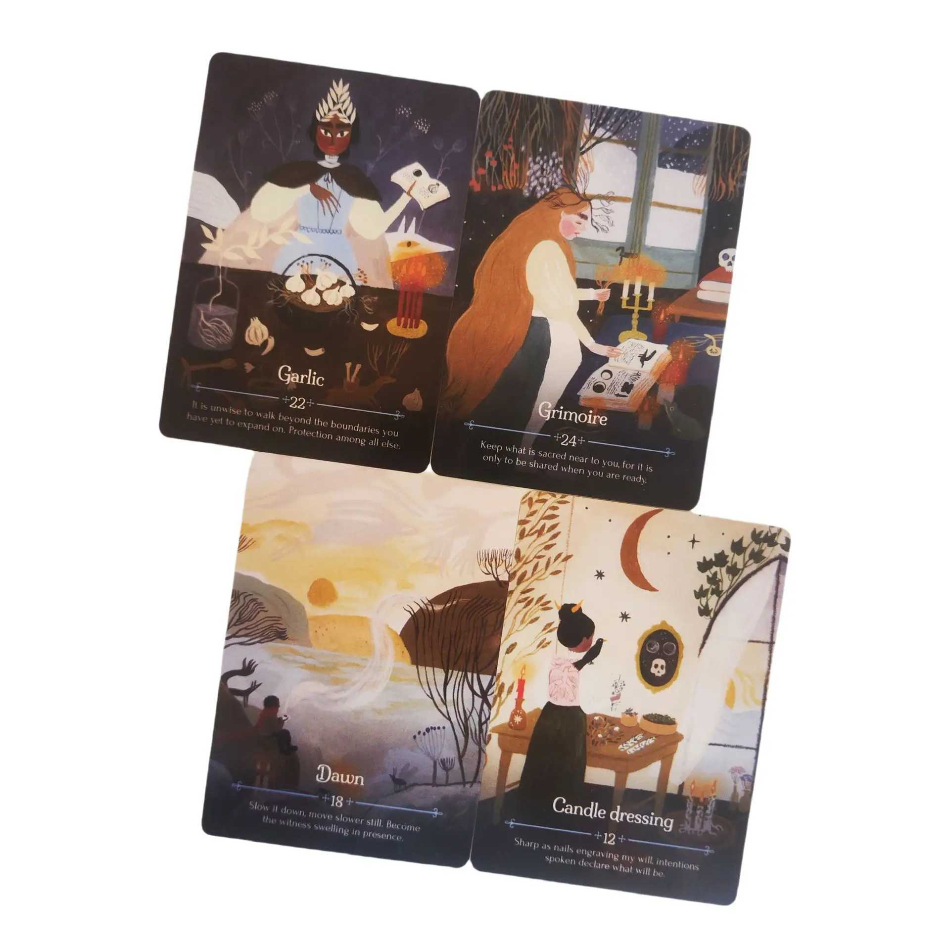 Seasons of The Witch Imbolc Oracle Cards 44pcs Spiritual Guidance Mystical Divination Tarot Cards Family Party Board Game C251114