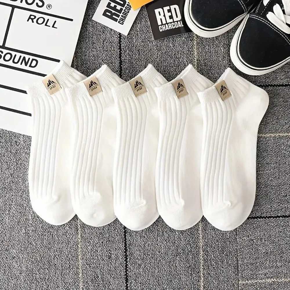 5/10/20/30 Double unisex simple mens boat socks fashionable casual sportswear W250414