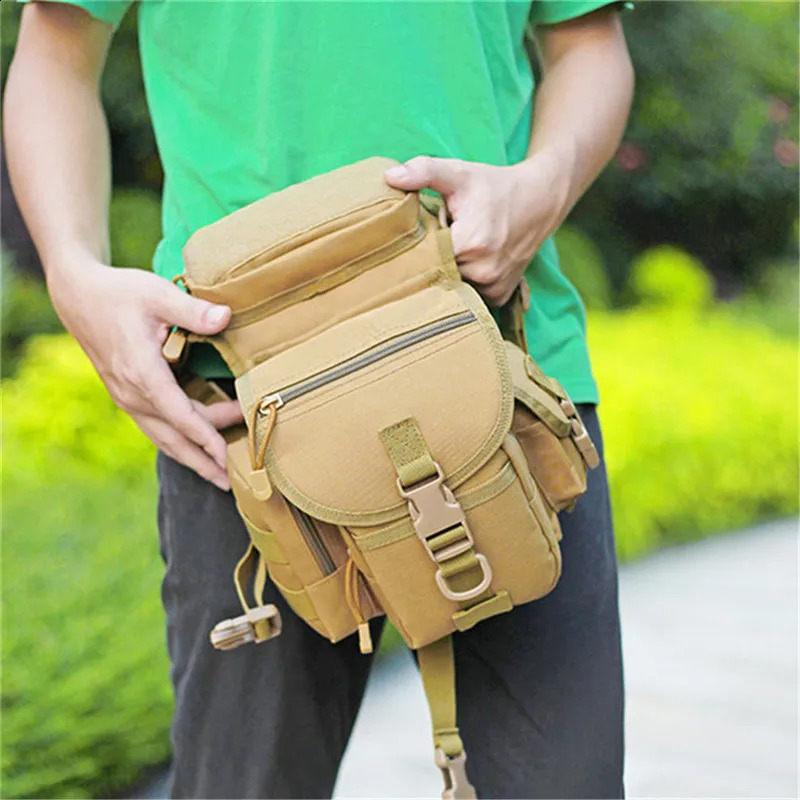 Waterproof camouflage bag outdoor sports multifunctional mens leg accessories travel fishing gear shoulder cross 250410