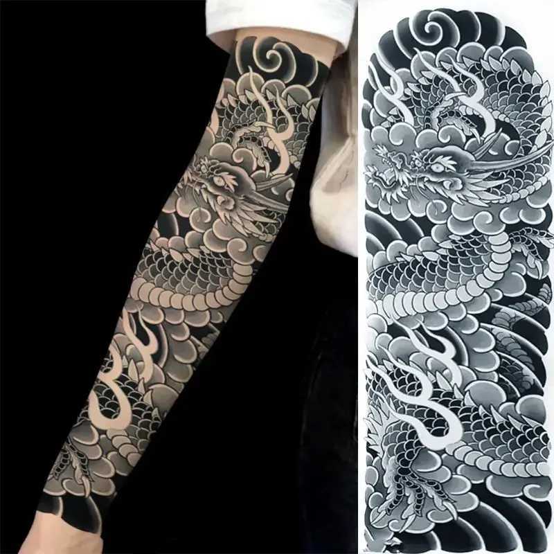 Japanese Prana Womens Tattoo Mens Dragon Art Temporary Tattoo Waterproof Fake Tattoo Arm Durable Punk Tattoo StickersXJ25414