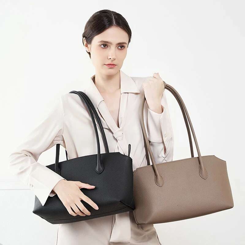 Designer Bag 2024 Autumn New Genuine Leather Women Tote Lady Fashion Commuter Armpit Bag Female Large Capacity Single Shoulder Handbag