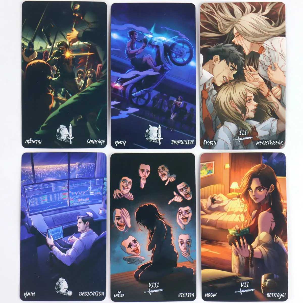 "The Love Tarot Deck" 1036 cm, 78 Tarot cards, designed based on the Red Wyte system C251114