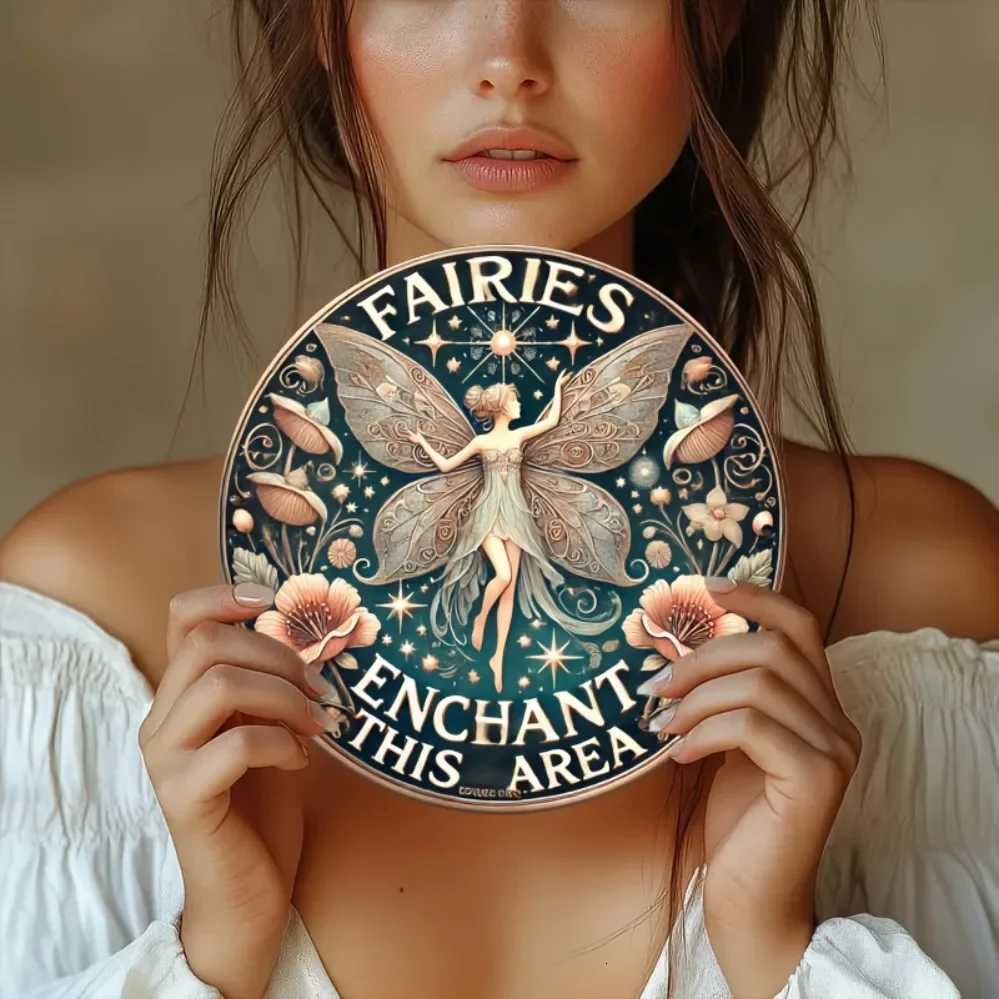 Fairy Enchant Area Metal Wall Decor Wall Mount Sign Artistic Creative Indoor Decor for Home Garden Bar CafeM251114