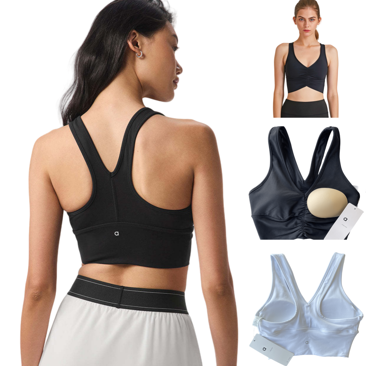 5A Sports Bra Training Yoga Tank Women Quick Drying Sweat Absorption Vest Sport Fitness Running Womens Bras Wild Thing Bra Comes with pads Alosets Suit