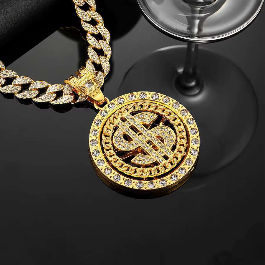 DHCollections Unisex Hip Hop Dia Cuban k Chain Punk Style Alloy Rope Necklaces Perfect Gift for Him and Her
