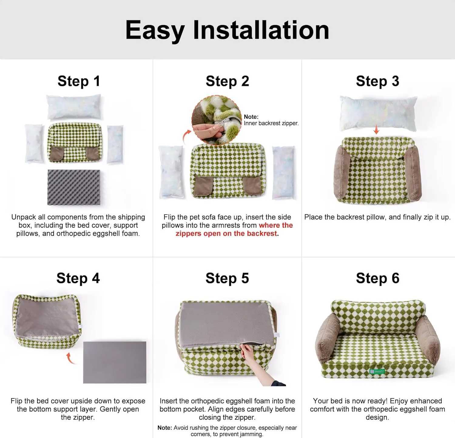 MEWOOFUN Dog Bed Sofa Egg - foam Dog Sofa with Removable Washable Cover and Non slip Bottom Big Blue X250412