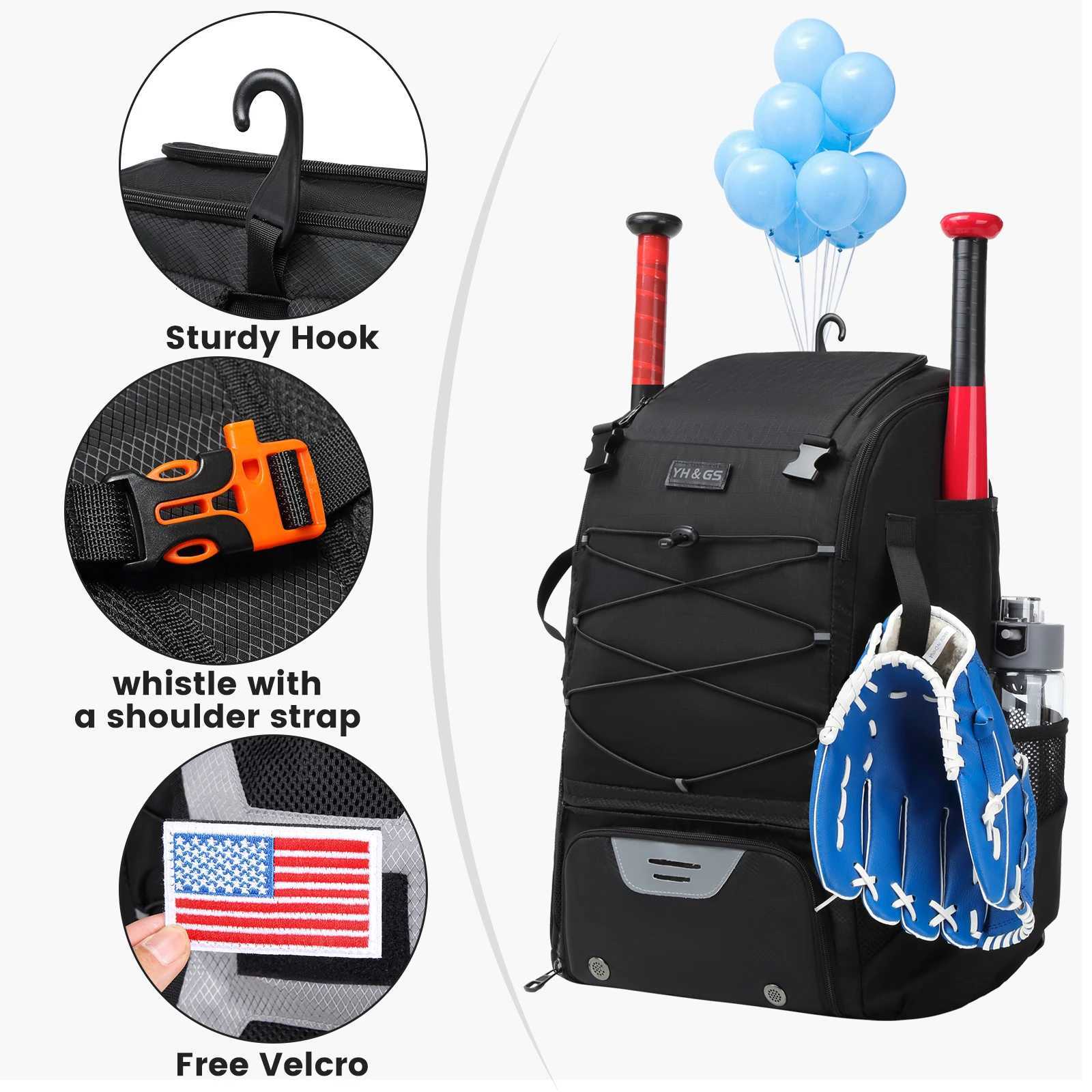 Baseball Equipment Bag Baseball Backpack with Shoe Compartment Softball Bat Bag for Youth Large Capacity Sport Baseball BackpackW251113
