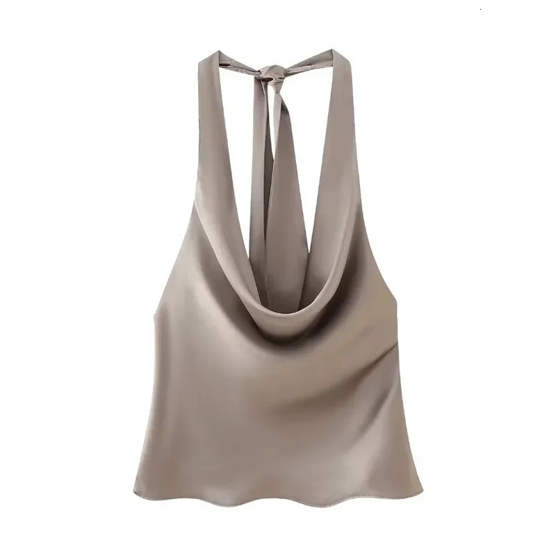2023 American style elegant womens tank top with ribbon details European and fashion trend 250414Z
