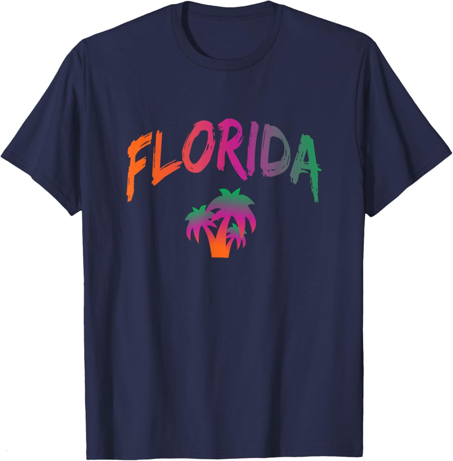 T shirt for Mens Florida - The Sunshine State - Tie Dye Text Print - Classic Graphic Tee Casual Tops Clothes Short sleeve