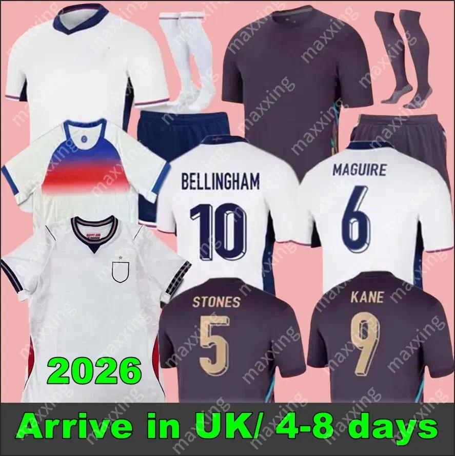 2026 england football shirt BELLINGHAM Soccer Jersey 2025 RASHFORD KANE SAKA RICE FODEN National Team Home White Away Men Kid Women Men Kids Kit