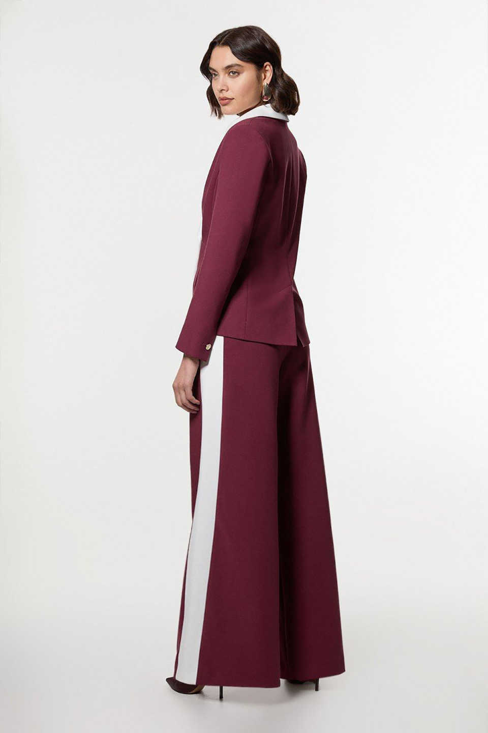 Leisure Women Pants Suits 2 Pieces Flared Trousers Ladies Wear Prom Birthday Party Customized Blazer Sets