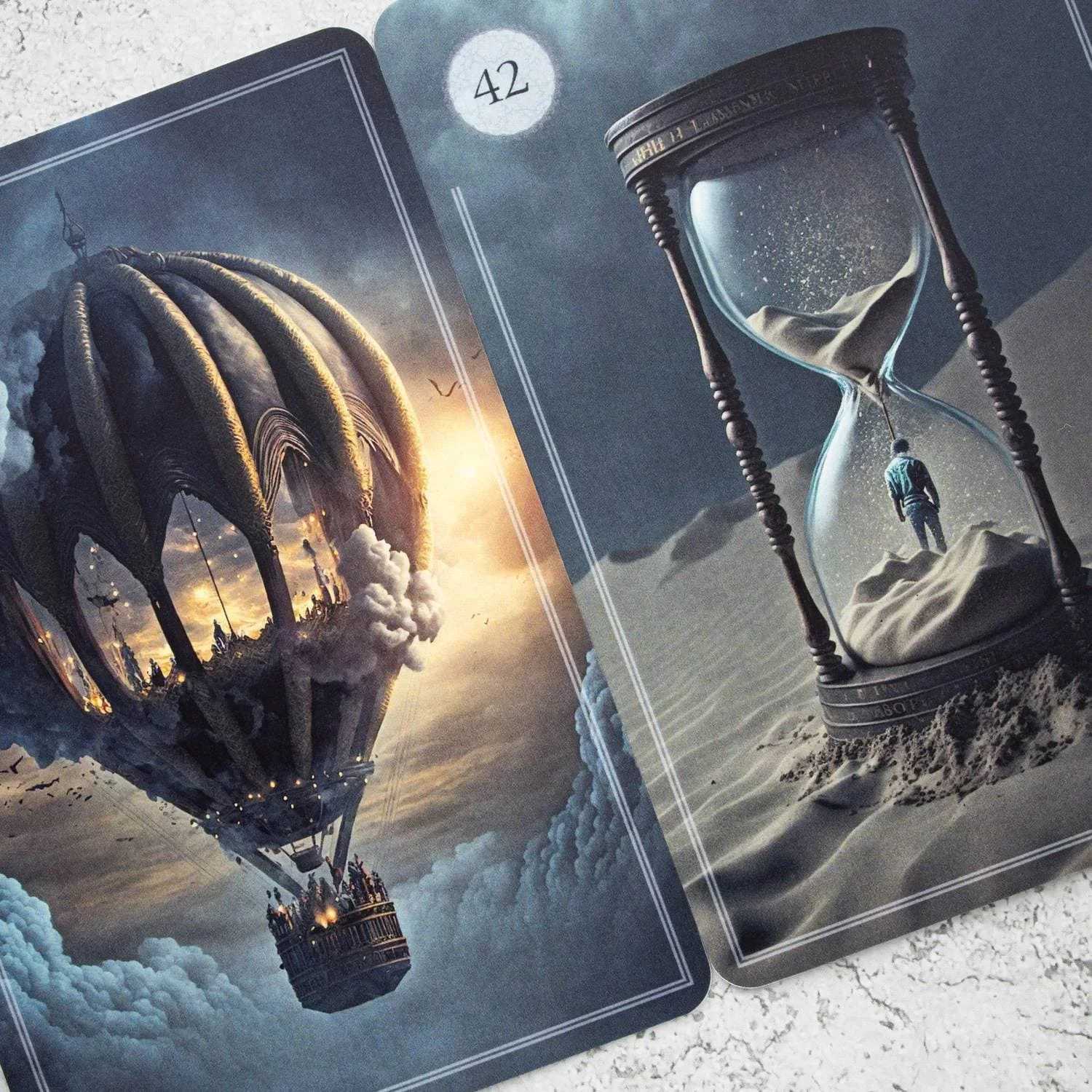 12X8 cm Moonlight Night Oracle Cards 44 Pcs C251114