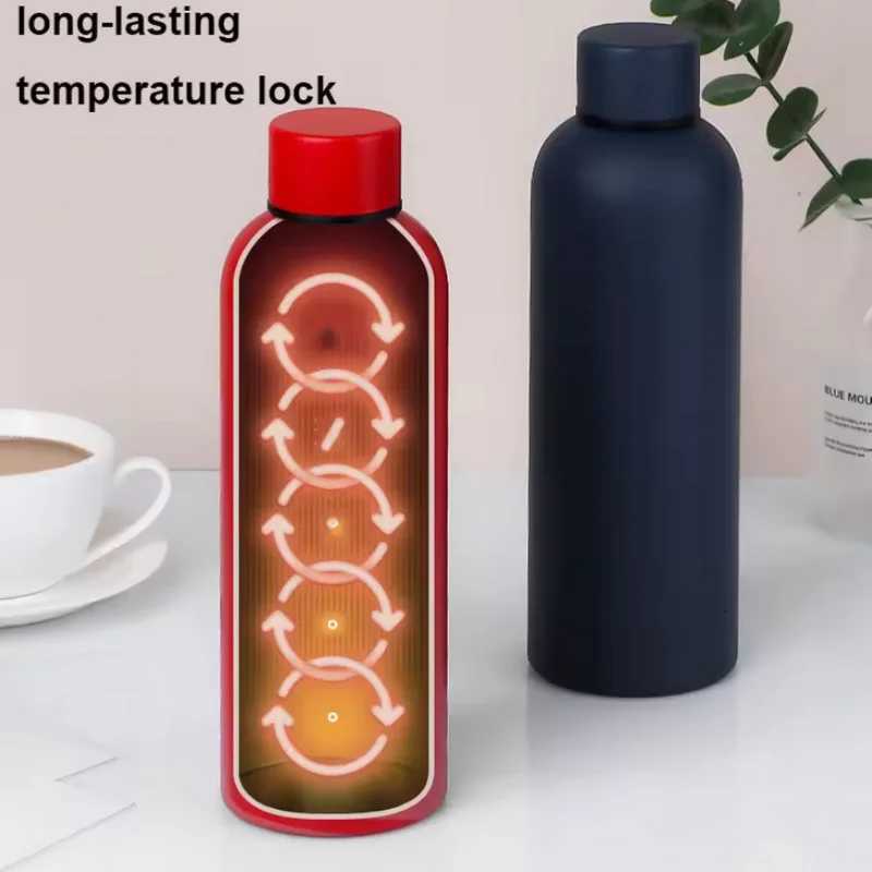 750ml Double Wall Stainless Steel Vacuum Cup Water Bottle Thermos Bottle Keep Hot and Cold Insulated Vacuum Flask Sport C251114