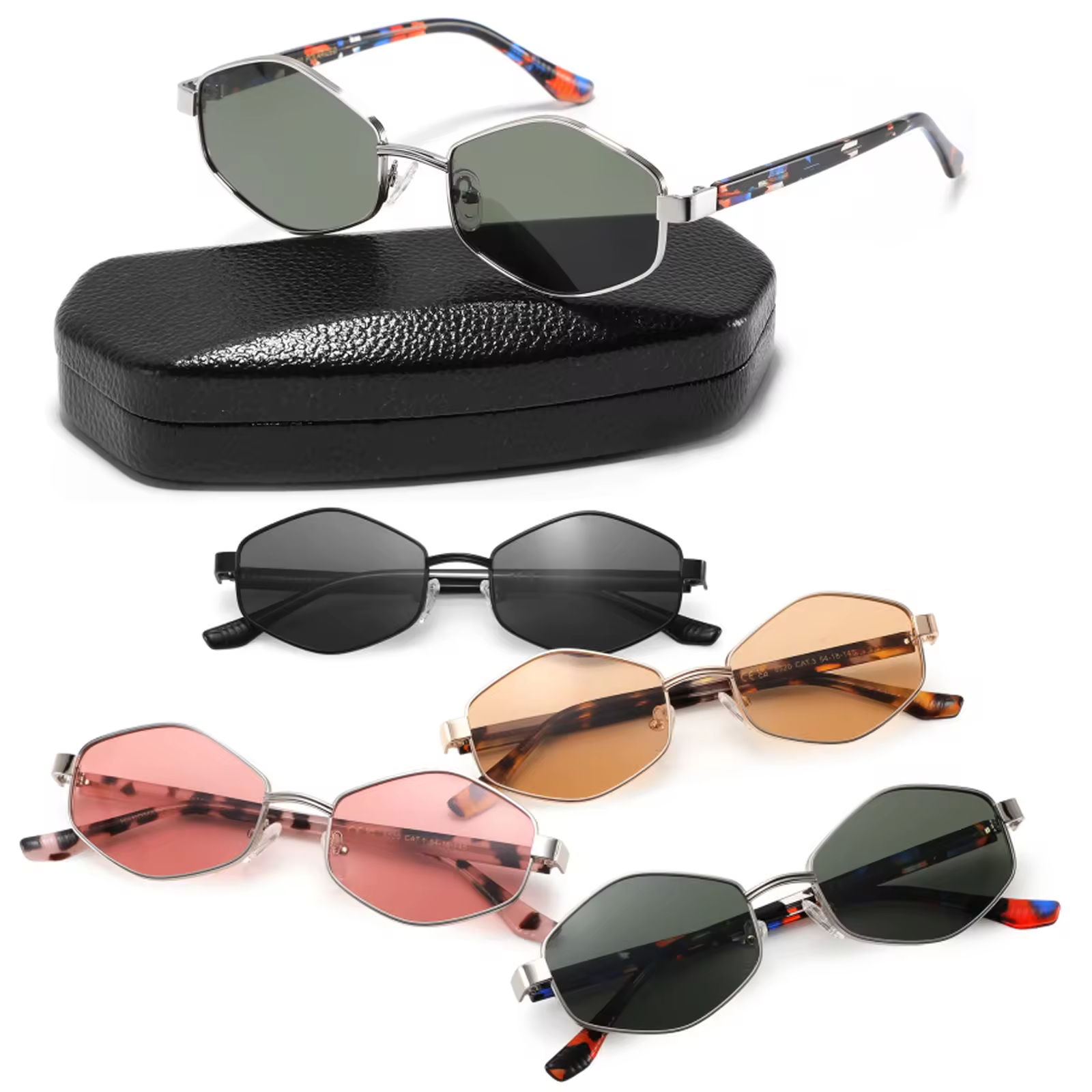 Women's fashion sunglasses retro style transparent lens custom logo Candy-colored driving transparent glasses UV400 retro plastic sunglasses men