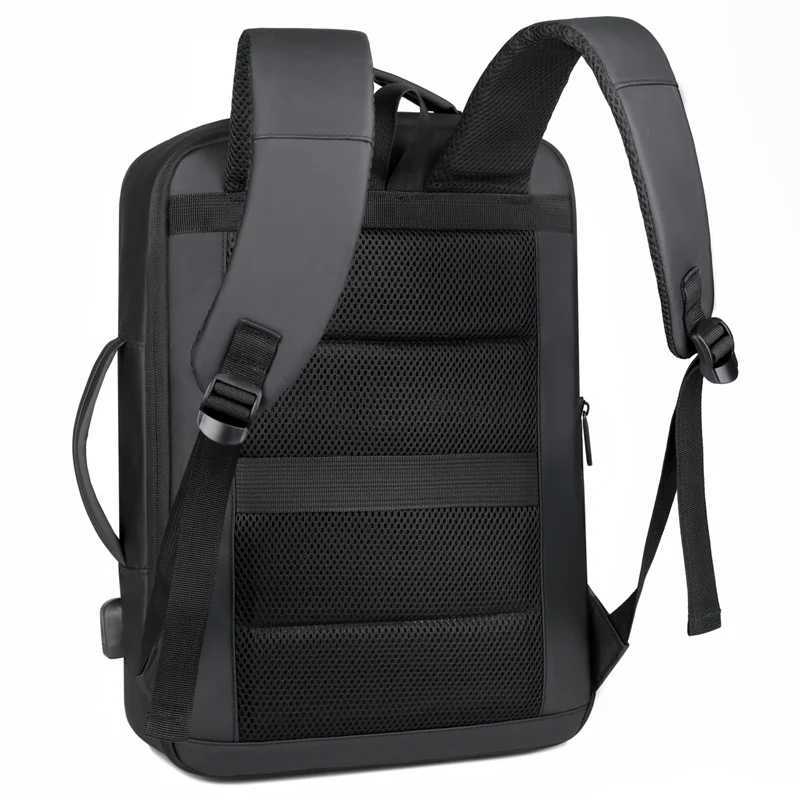 Rilibegan Mens Travel Backpack Expansion Oxford Large Capacity USB Charging Business Mens Backpack Computer Mens Backpack Z250414