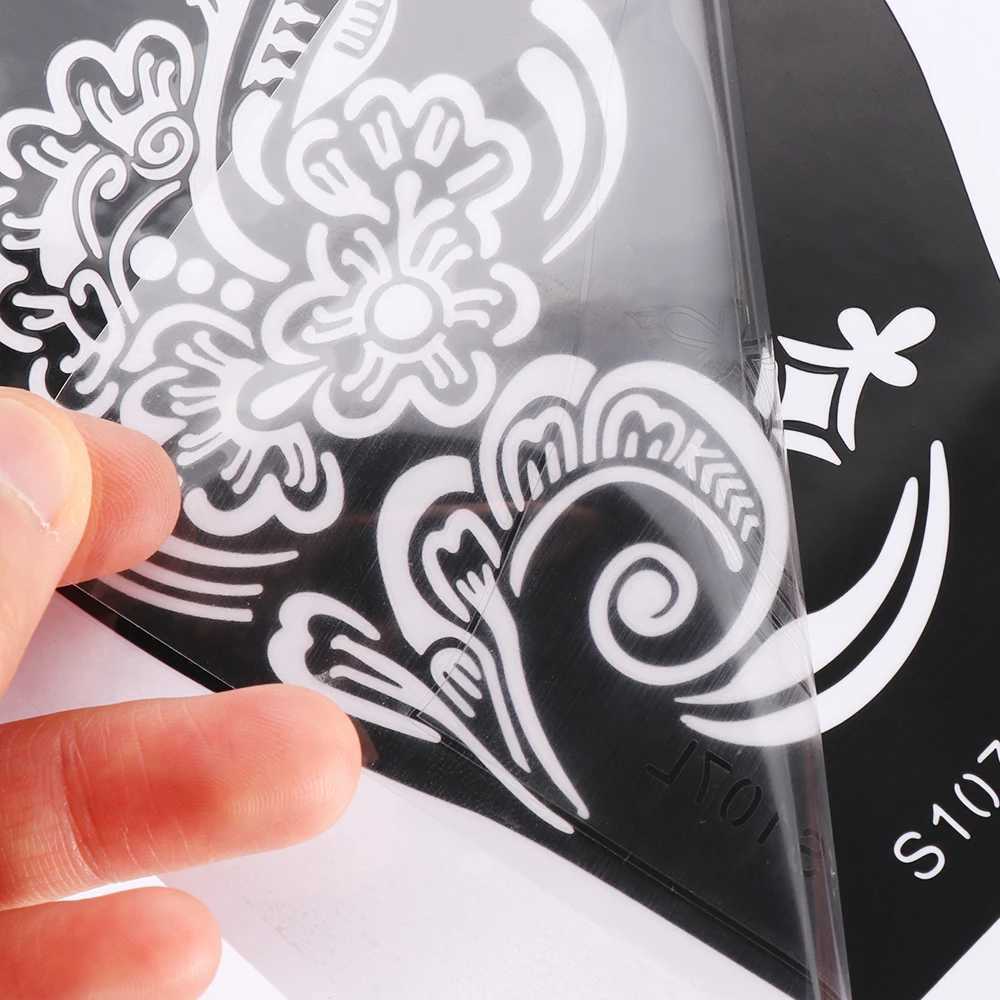2024 New Professional Nail Art Template Temporary Hand Tattoo Body Art Stickers Template Wedding Tools Flower Tattoo TemplateXJ25414