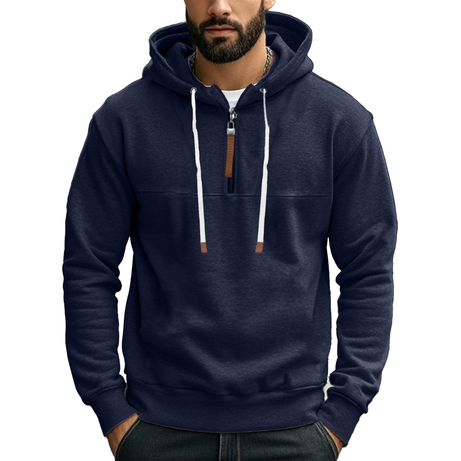 Autumn and winter American hooded sweatshirt, thick casual jacket men, loose hoodie, tank suit for men