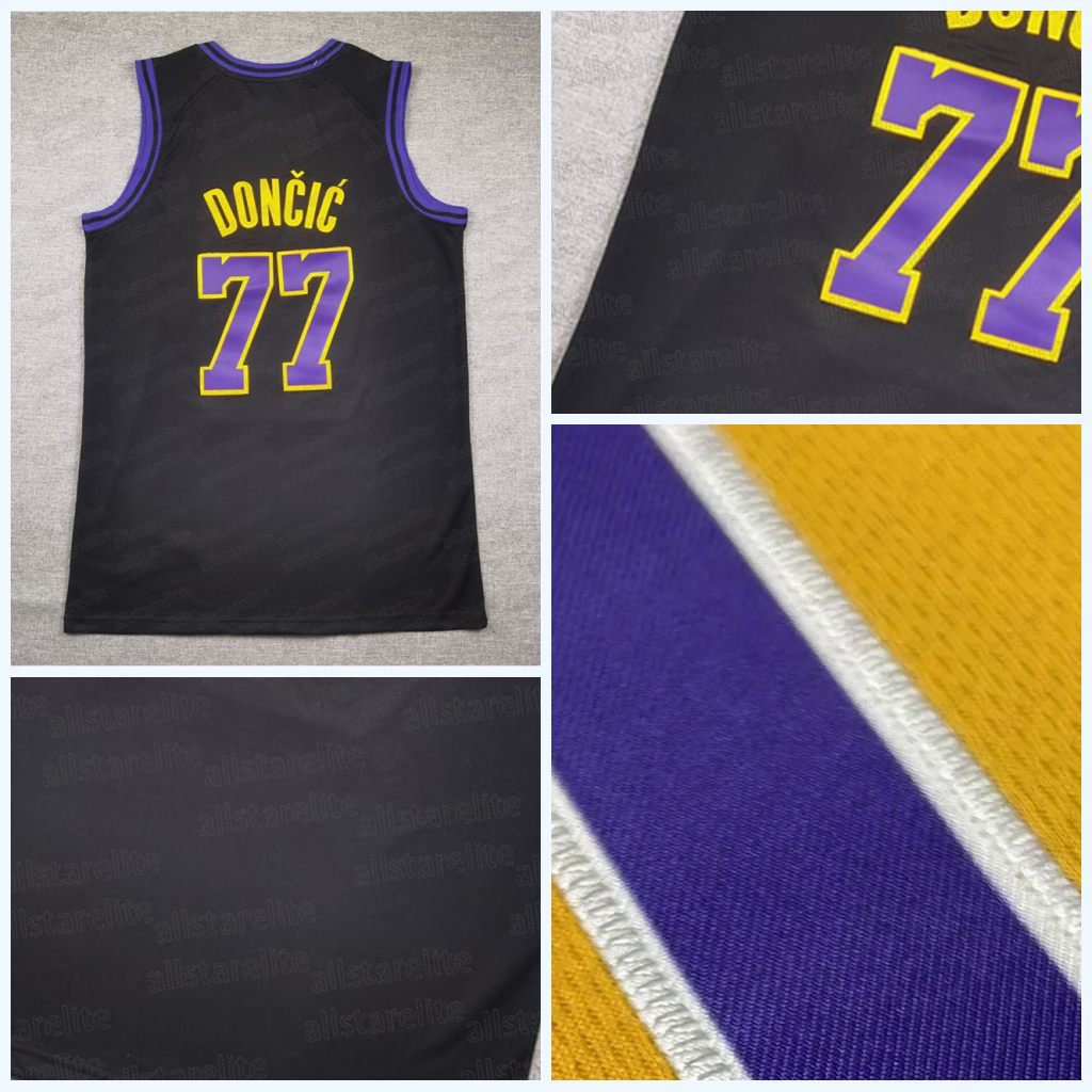 Doncic77 Custom 25-26 City Edition Basketball Jerseys James Bryant Reaves Any Name Any Number Black White Purple