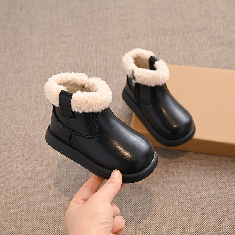 Classic Kids Winter Soft Fluffy Girls Boys Snow Fashion Versatile Warm Walkfashion Children's Causal School Toddler Ankle Boots Non-slip dh192238