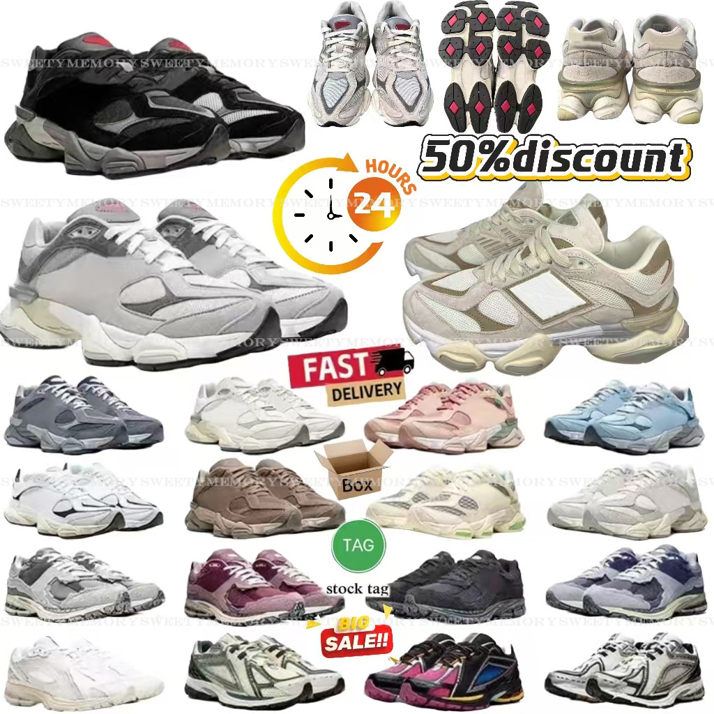 9060 Running Shoes Sneakers Designer Shoes For Men women Daily Outfit Leather Mesh Triple Black Brown Pink White Blue Light Trainers Outdoor Sneakers size 36-45