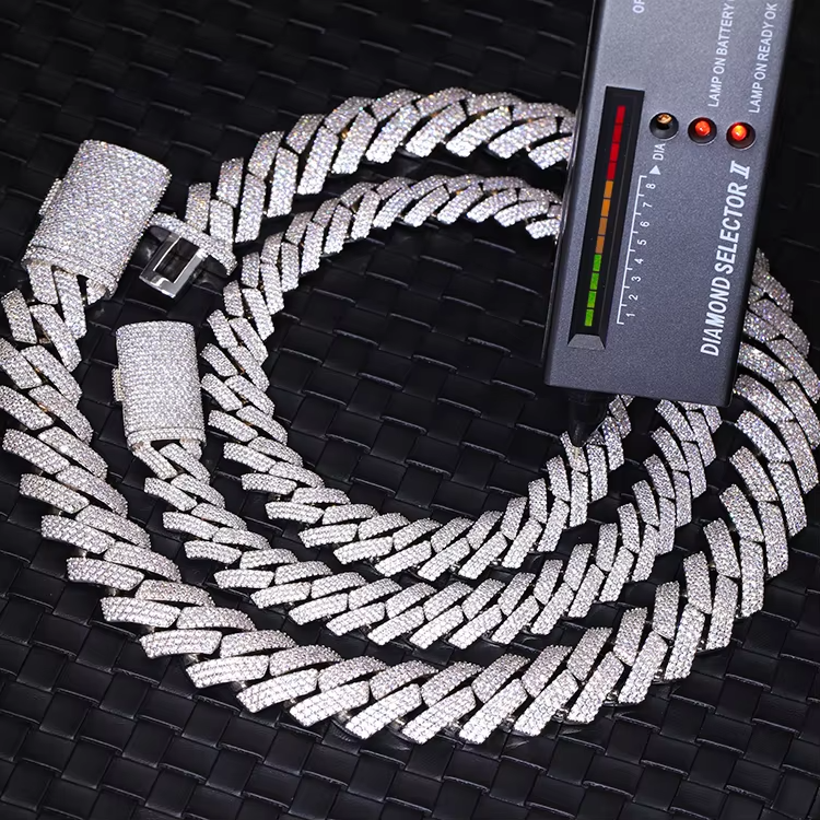 20MM Full Iced Out Cuban Link Chain Hip Hop 18K Gold Plated 5A Cubic-Zirconia Necklace for Men Miami Rapper Bling Diamond Choker