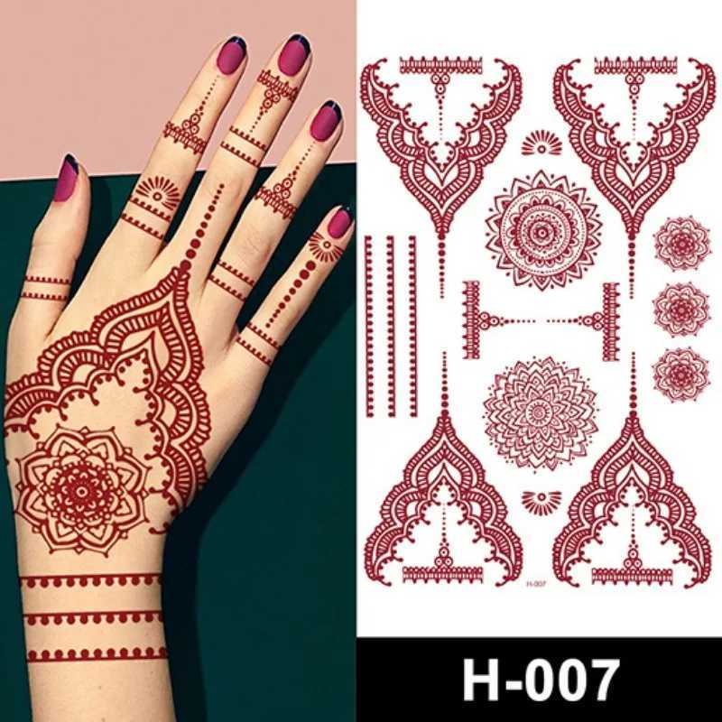 Lace tattoo stickers European and American Hannah red lace tattoo stickers water transfer printing temporary sexy laceXJ25414