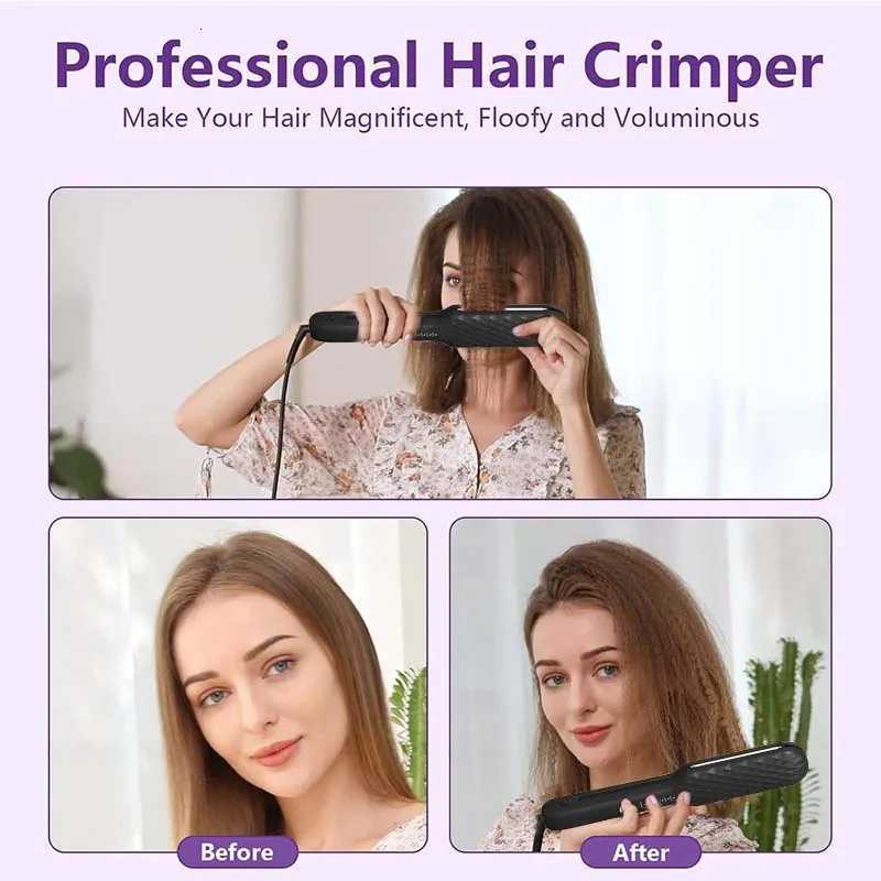 Professional Ceramic Corrugated Iron Fluffy Hair Curler 3D Hair Crimper Iron Corn Perm Splint Flat Iron Curling Styling ToolT251114